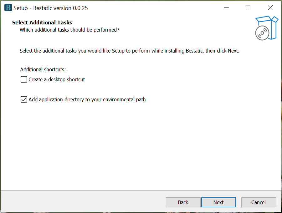 Bestatic environment path